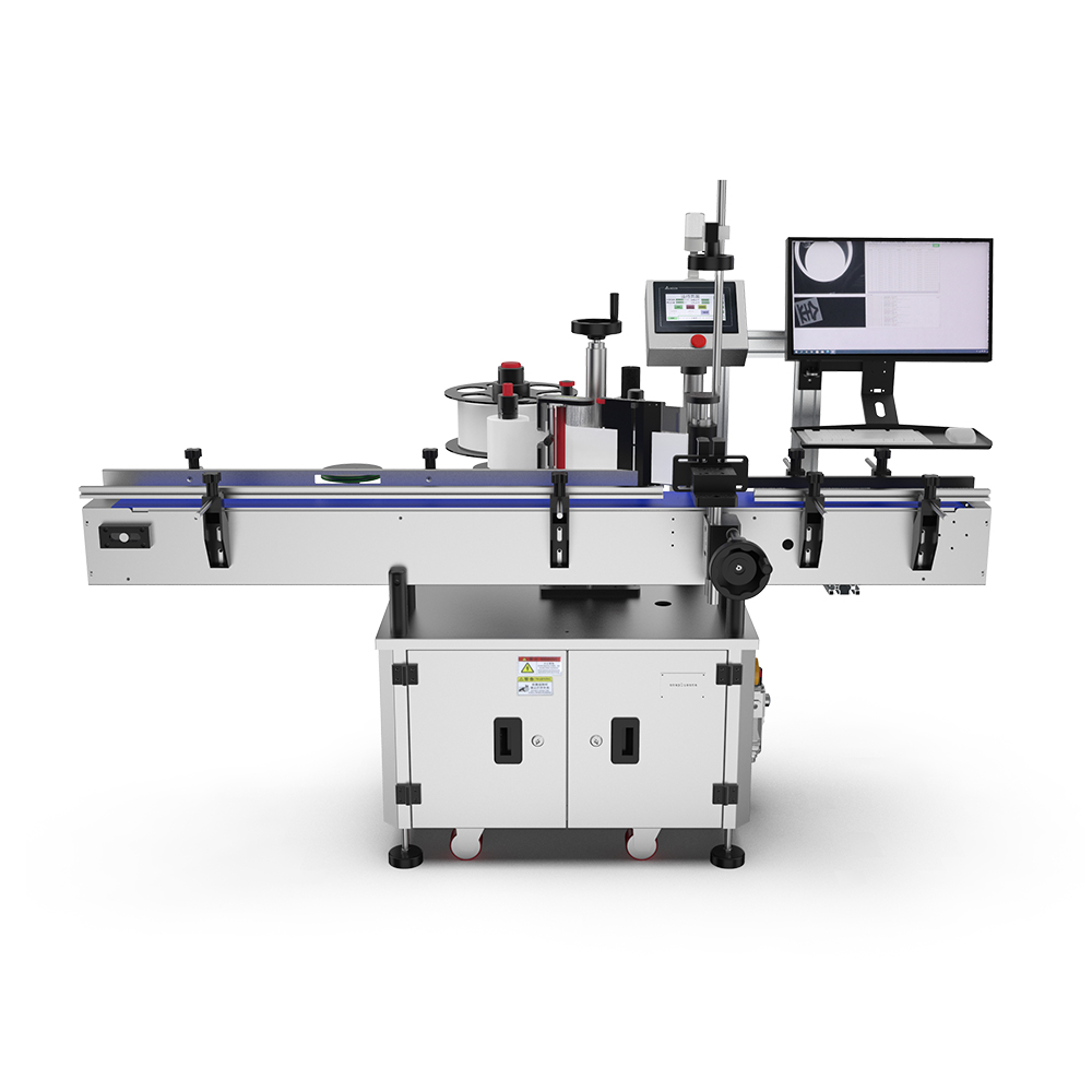 全自動視覺圓瓶定位貼標(biāo)機
